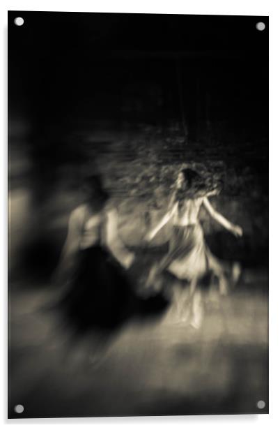 Dancing women Acrylic by Larisa Siverina