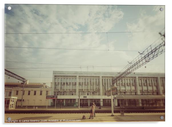 Railway station in Chelyabinsk, Russia Acrylic by Larisa Siverina