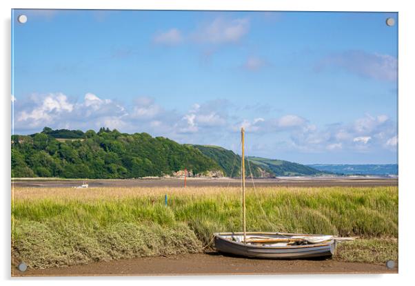 Laugharne - Taf Estuary. Acrylic by Colin Allen