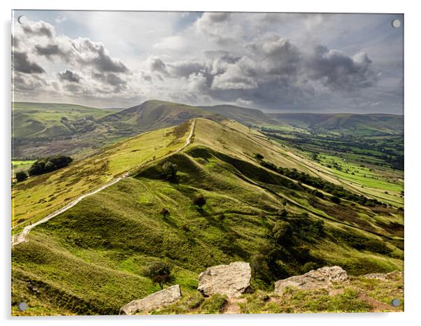 Mam Tor, Peak District, Derbyshire. Acrylic by Colin Allen