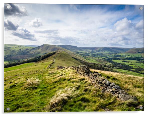 Mam Tor, Peak District, Derbyshire. Acrylic by Colin Allen