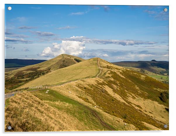 Mam Tor and the Great Ridge Acrylic by Colin Allen
