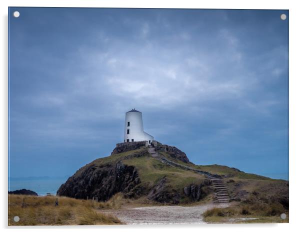 The Tower at Llanddwyn Island, Anglesey. Acrylic by Colin Allen