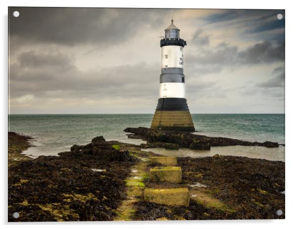 Penmon Lighthouse. Acrylic by Colin Allen