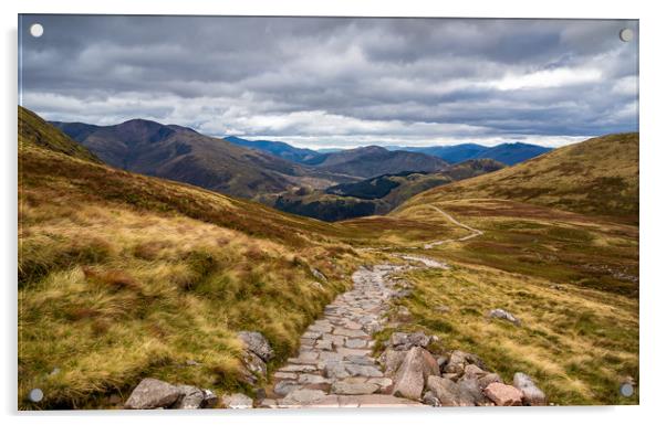 Path to Ben Nevis, Scotland.  Acrylic by Colin Allen