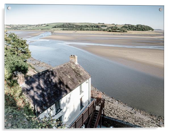 Boathouse at Laugharne - Dylan Thomas Acrylic by Colin Allen