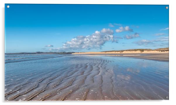 Malltraeth Beach, Newborough, Anglesey, Wales. Acrylic by Colin Allen