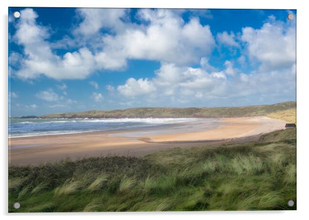 Freshwater West. Pembrokeshire, Wales. Acrylic by Colin Allen