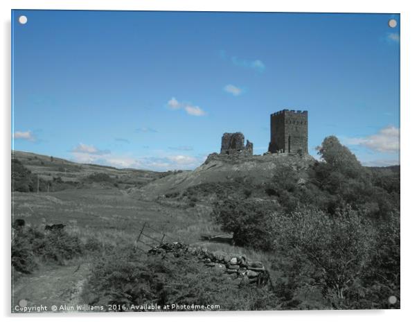 Dolwyddelan Castle Acrylic by Alun Williams