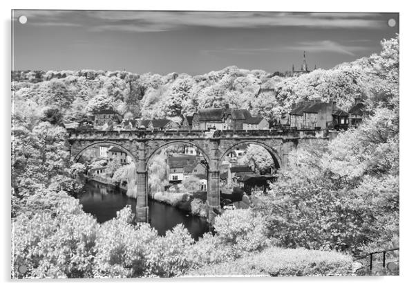 Knaresborough viaduct infrared Acrylic by mike morley