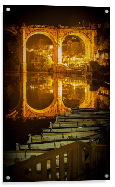 Knaresborough Viaduct  Acrylic by mike morley
