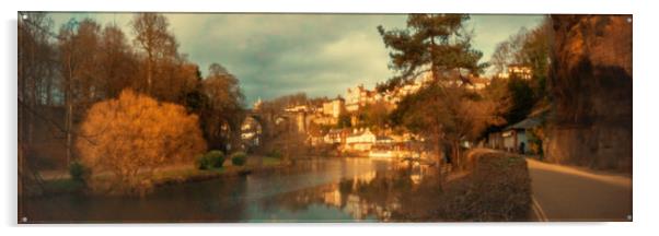 Knaresborough North Yorkshire retro pinhole lens e Acrylic by mike morley