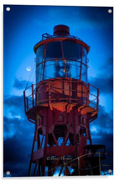 The Helwick lightship at Swansea marina Acrylic by Bryn Morgan