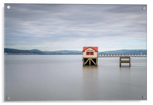 The old lifeboat house at Mumbles. Acrylic by Bryn Morgan