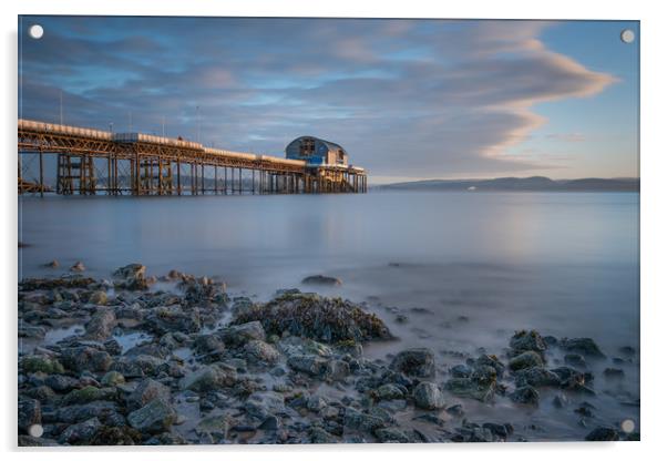 Mumbles pier. Acrylic by Bryn Morgan