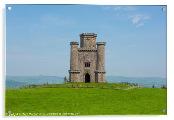 Paxton's tower at Llanarthney Acrylic by Bryn Morgan