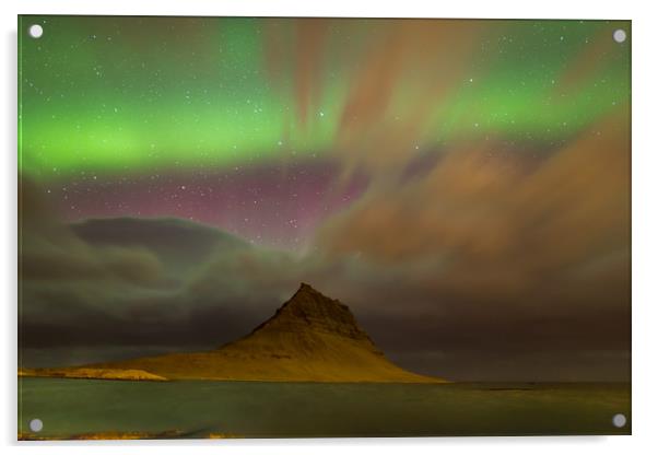 Iceland magic Kirjufell Acrylic by Steve Lansdell