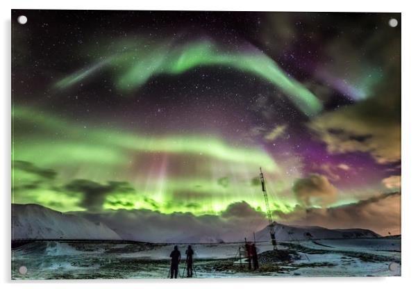 Night Light Iceland Acrylic by Steve Lansdell