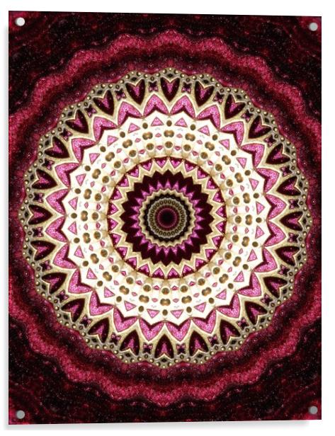 Mandala Love Acrylic by Vickie Fiveash