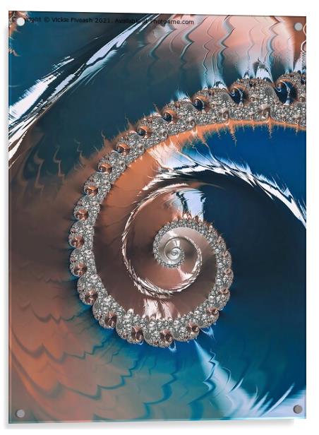 Diamonds and Swirls - 2  Acrylic by Vickie Fiveash