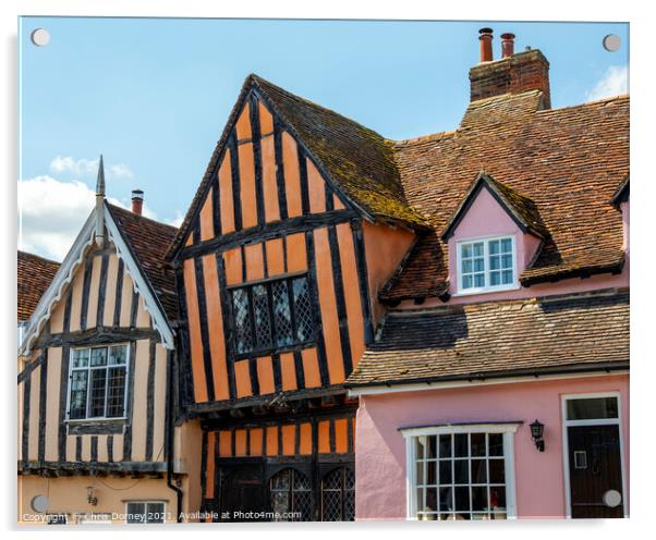 The Crooked House in Lavenham, Suffolk Acrylic by Chris Dorney