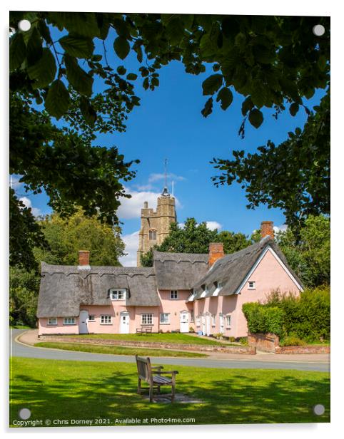 Cavendish in Suffolk, UK Acrylic by Chris Dorney