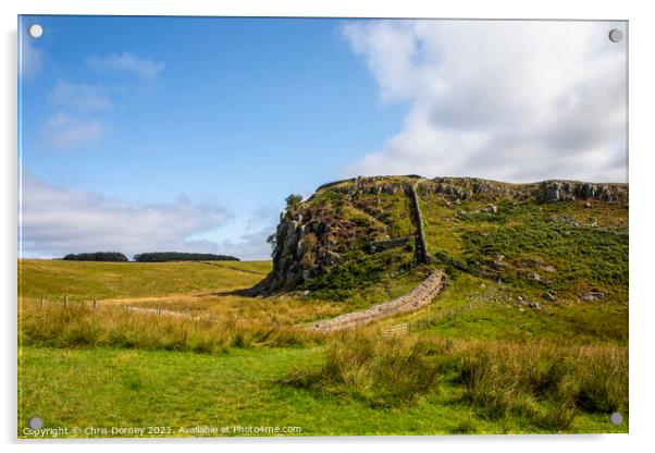 Hadrians Wall in Northumberland, UK Acrylic by Chris Dorney