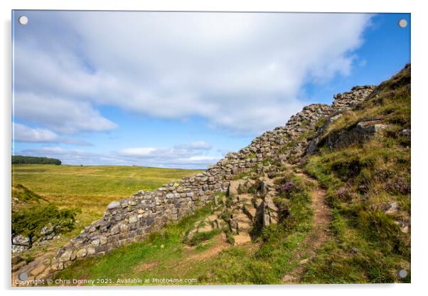 Hadrians Wall in Northumberland, UK Acrylic by Chris Dorney