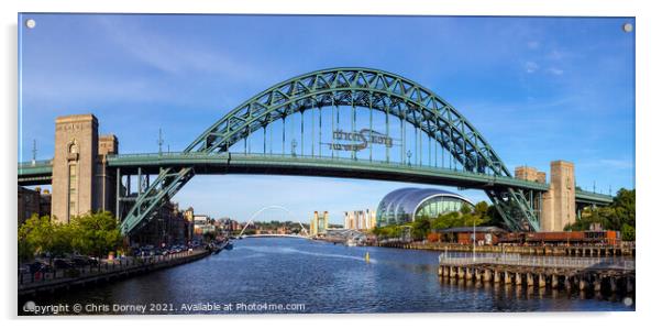 Newcastle upon Tyne in the UK Acrylic by Chris Dorney