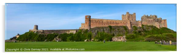 Bamburgh Castle in Northumberland, UK Acrylic by Chris Dorney