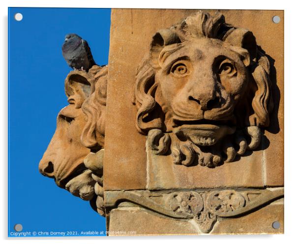 Sculptural Detail of the Sir Walter Scott Monument in Glasgow Acrylic by Chris Dorney