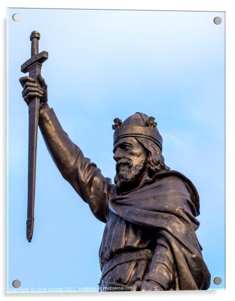 Statue of King Alfred the Great in Winchester, UK Acrylic by Chris Dorney