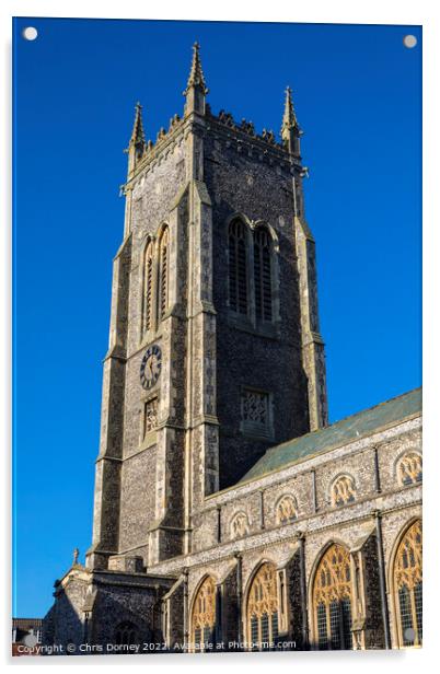 Cromer Parish Church in Cromer, Norfolk Acrylic by Chris Dorney