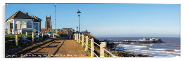 Panoramic view of Cromer in Norfolk, UK Acrylic by Chris Dorney