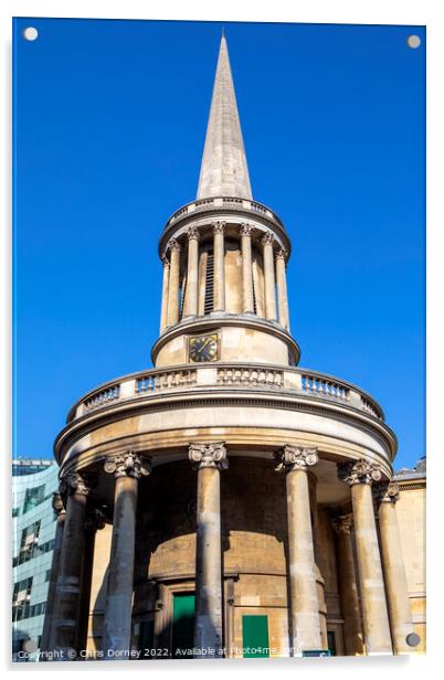 All Souls Church Langham Place in London, UK Acrylic by Chris Dorney