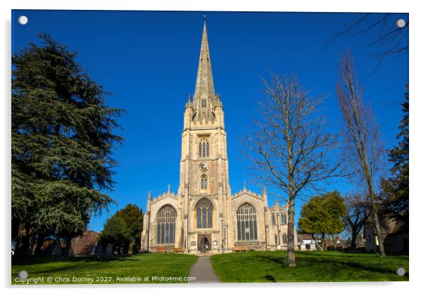 St. Marys Church in Saffron Walden, Essex Acrylic by Chris Dorney