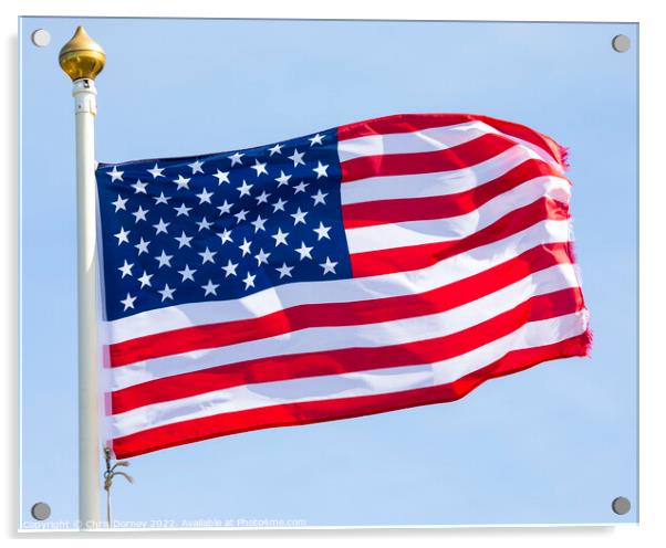 USA Flag Acrylic by Chris Dorney