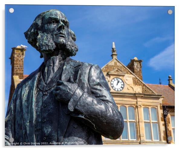 Henry Styleman le Strange Statue in Hunstanton, Norfolk, UK Acrylic by Chris Dorney