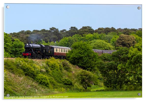 North Norfolk Railway in Norfolk, UK Acrylic by Chris Dorney