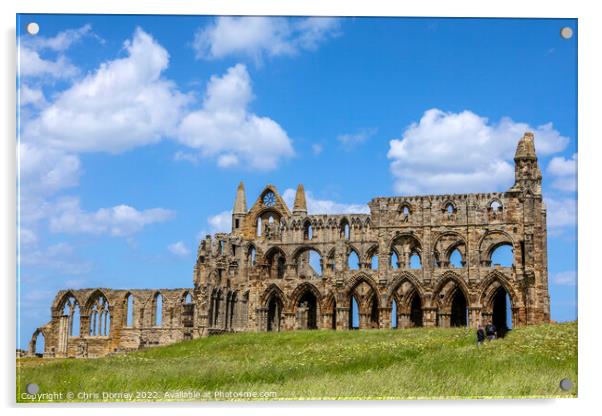 Whitby Abbey in North Yorkshire, UK Acrylic by Chris Dorney