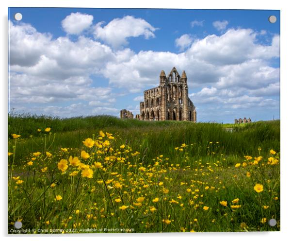 Whitby Abbey in North Yorkshire, UK Acrylic by Chris Dorney