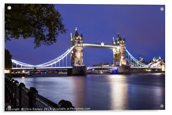 Tower Bridge in London Acrylic by Chris Dorney