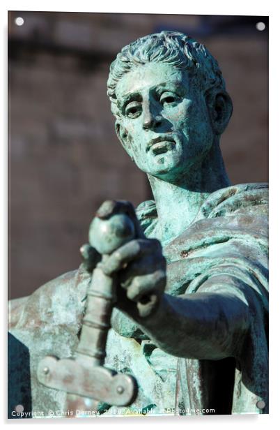 Constantine Statue in York Acrylic by Chris Dorney