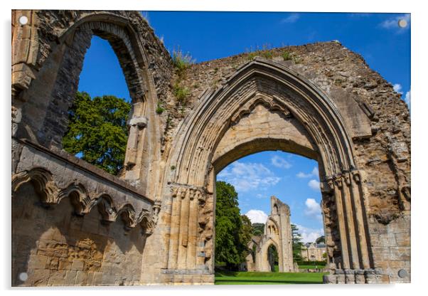 Glastonbury Abbey in Somerset, UK Acrylic by Chris Dorney