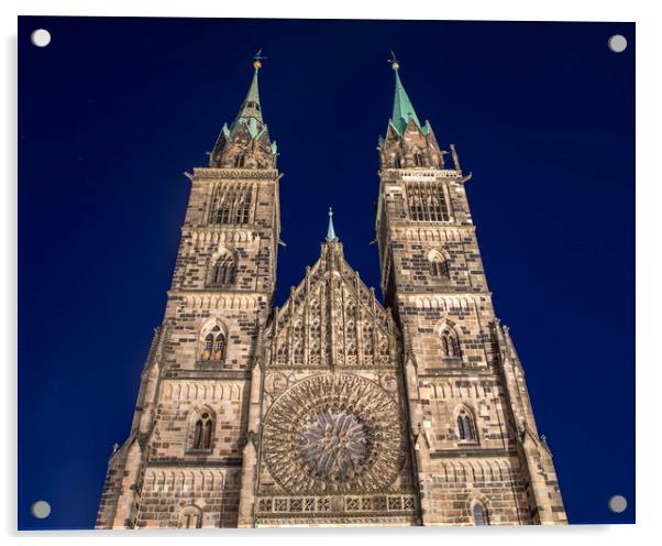 St. Lorenz Kirche in Nuremberg Acrylic by Chris Dorney