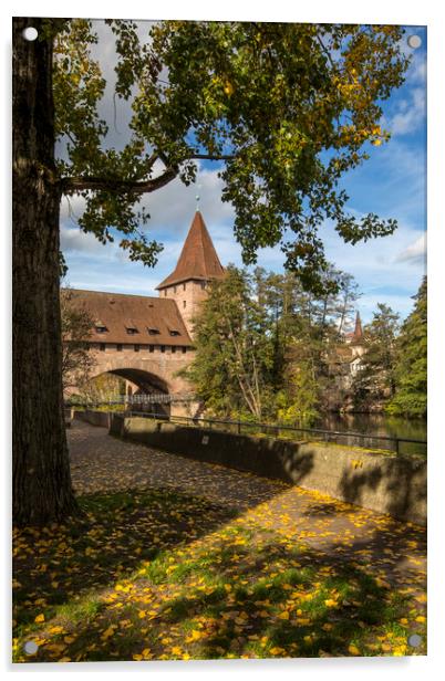 Old Town in Nuremberg  Acrylic by Chris Dorney