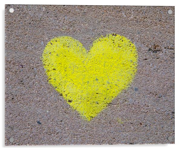 Graffiti Heart Acrylic by Chris Dorney