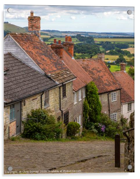 Gold Hill in Shaftesbury in Dorset, UK Acrylic by Chris Dorney