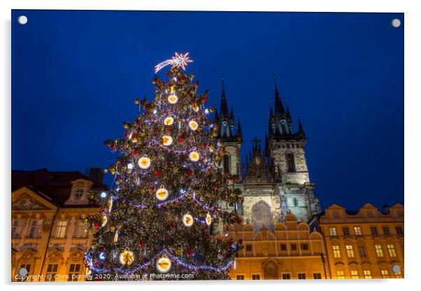 Prague at Christmas Acrylic by Chris Dorney