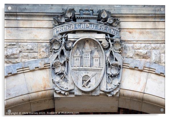 Prague Coat of Arms Acrylic by Chris Dorney